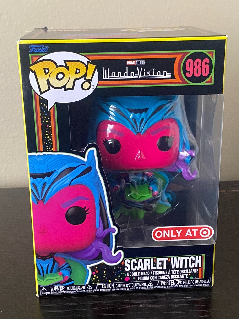 Funko Pop! Marvel 💖  Scarlet Witch ❤️‍🔥 Black Light Reactive Vinyl Figure ⚡️